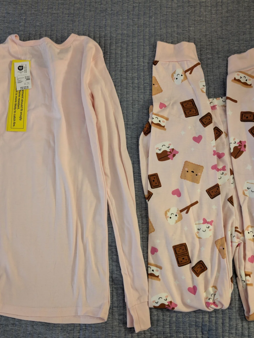 Childrens Place Pink S'mores & Tie-Dye Pajama Set - Girls